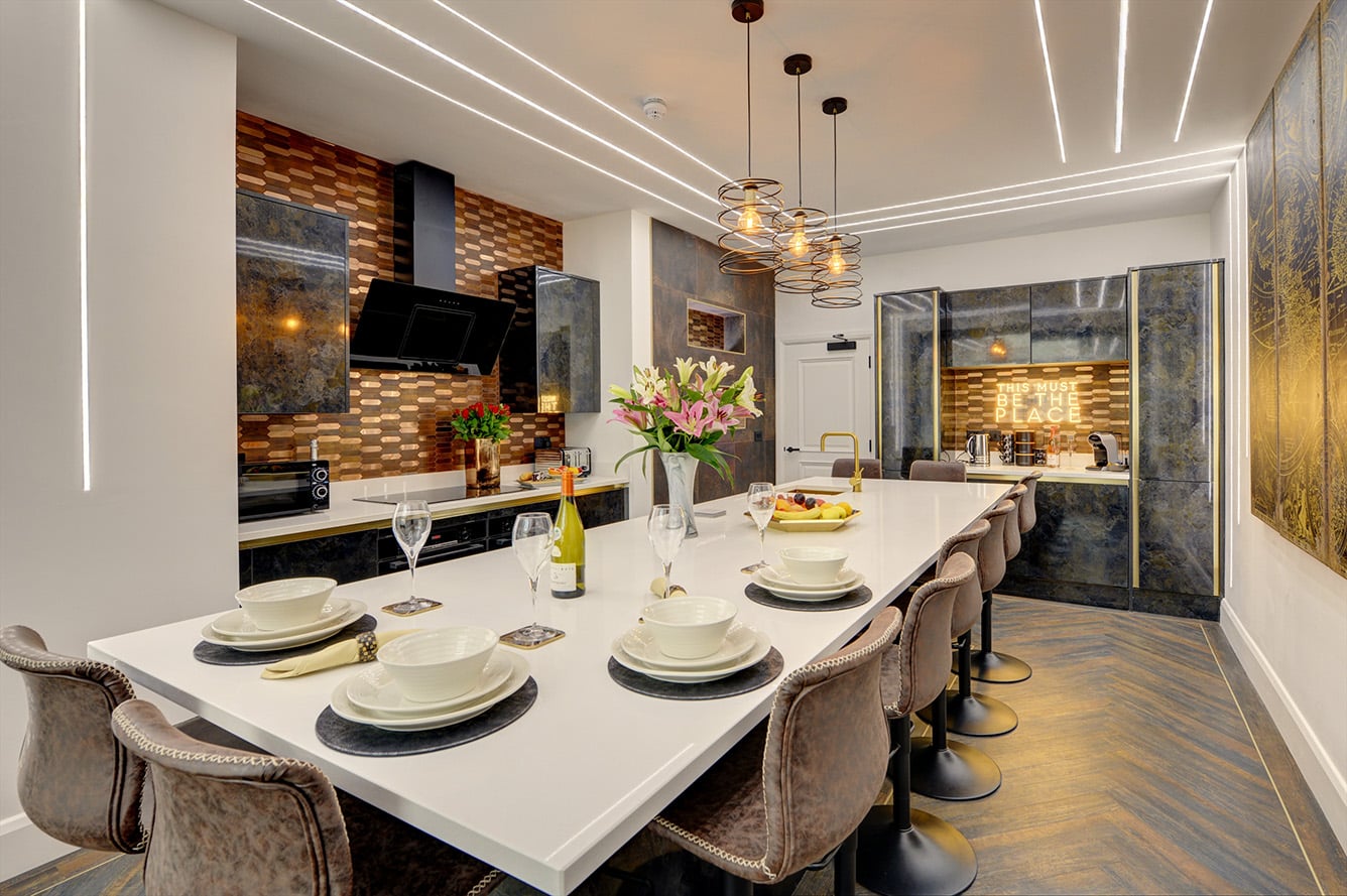 A closer look at Luxury Apartment Kitchen Panel Ready Everything With Satin Finish